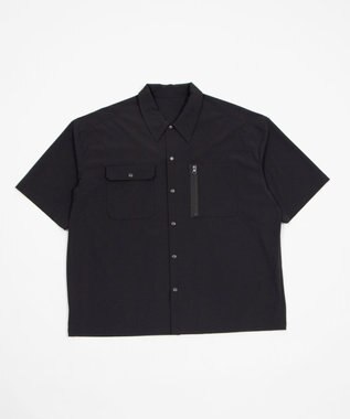 WEGO 【ユニセックス着用ITEM/MLサイズ展開/機能シャツ】リップストップシャツ（SS） ブラック