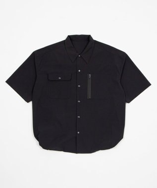 WEGO 【ユニセックス着用ITEM/MLサイズ展開/機能シャツ】リップストップシャツ（SS） ブラック