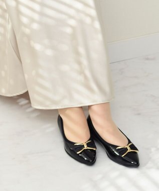 Bridget Birkin 【Bridget Birkin walk】リボンモチーフウォーキングパンプス ブラックエナメル