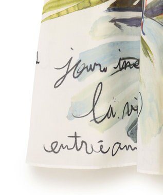 GRACE CONTINENTAL リゾートリーフプリントスカート ホワイト