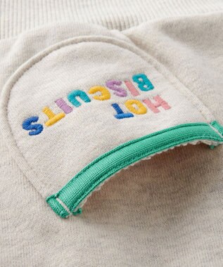 MIKI HOUSE HOT BISCUITS 【80-120cm】マルチカラー 裏毛パイルベスト グレー