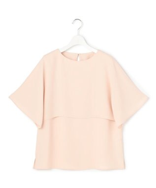 23区 S 【新色追加】ストレッチジョーゼット  ケープデザイン カットソー ピンク系