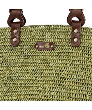 IBIZA ラフィア　ハンドバッグ（草木染め） カーキ
