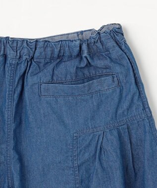 組曲 KIDS 【150-160㎝】 ブルーフラワーデニムキュロット ネイビー