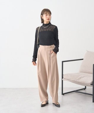 earth music&ecology 【吸湿発熱】あったかフェミニンインナー（ハイネック） Black