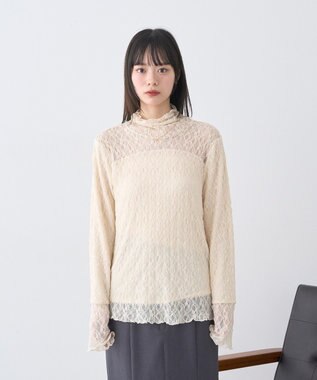 earth music&ecology 【吸湿発熱】あったかフェミニンインナー（ハイネック） Ecru