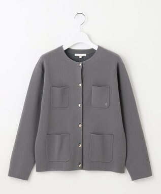 自由区 S レーヨンストレッチ カーディガン グレー