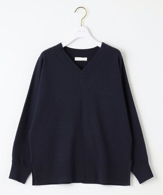 ANY SIS 【洗える】Ｖネックセンターポイント ニット ネイビー