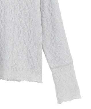 earth music&ecology 【吸湿発熱】あったかフェミニンインナー（ハイネック） Light Gray