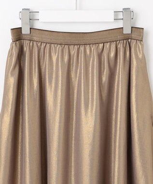 自由区 L 【カタログ掲載】シャイニーギャザー スカート ブロンズ