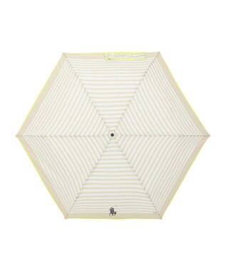 MOONBAT POLO RALPH LAUREN(ポロ ラルフローレン)ポロポニー ボーダー 折りたたみ傘 簡単開閉 ベージュ