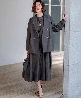 23区 【先行予約】MANTECOブライトワッシャー ダブル ジャケット グレー系