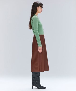 BEIGE， 【洗える・GISELe 10月号掲載】FORD / ウール配色メローヘンリーネックカットソー Sage