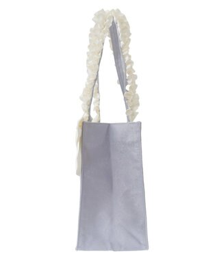 Maison de FLEUR ジャカードリボンフリルスクエアトートMバッグ Blue