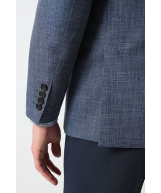 DAKS ウールコットンダークブルージャケット ブルートパーズ