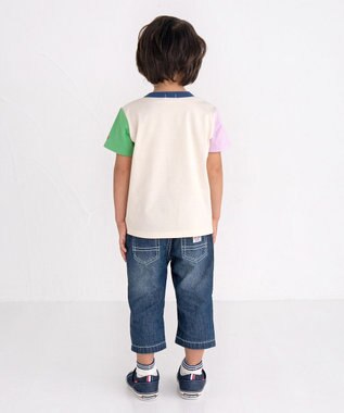 MIKI HOUSE HOT BISCUITS 【70-120cm】【Everyday Series】ワンポイント 半袖Tシャツ アイボリー