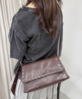 WEGO フラップスタッズショルダー ブラウン