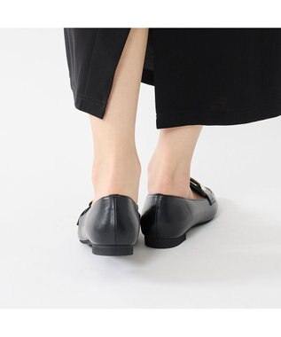 MODE ET JACOMO <carino>【レイン対応】バックルローファー ブラック