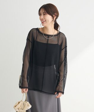 Green Parks メッシュカットプルオーバー Black