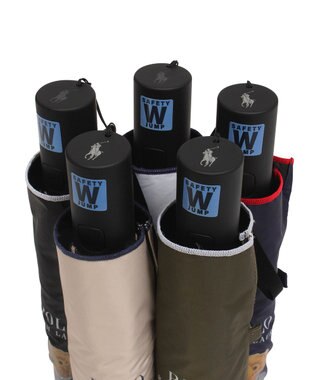 MOONBAT 【自動開閉】POLO RALPH LAUREN 遮光 晴雨兼用 折りたたみ日傘 無地 ポロベア ベージュ