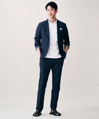 JOSEPH ABBOUD 仕事も休日も【日本素材・オーガニックコットン使用】クールビズ ダディポロ ホワイト系