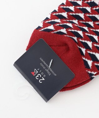 23区GOLF 【WOMEN】フラッグアンクルソックス レッド系5