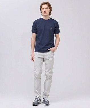 J.PRESS MEN 新デザイン【BULLDOG BOY】カノコレジメン クルーネック Tシャツ ネイビー系