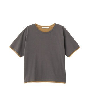 AMERICAN HOLIC 【2点セット】レイヤードシアーTシャツ Charcoal Gray