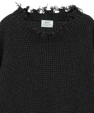 YECCA VECCA ダメージルーズニット Blue