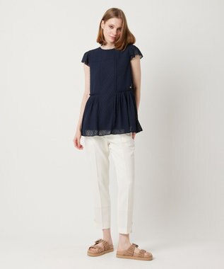 TOCCA 【洗える】SUMMER SHOWER ブラウス ネイビー系