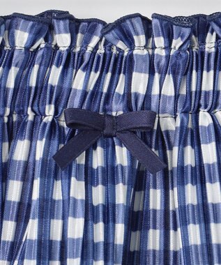 組曲 KIDS 【110-140㎝】ギンガムチェックプリーツ スカート ネイビー系
