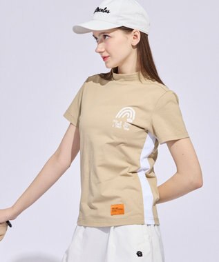 PW CIRCULUS 【WOMEN】メッシュコンビ モックネックT ゴルフウェア レディース