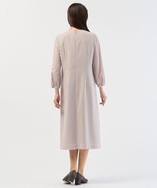 J.PRESS LADIES ノルディス2wayジョーゼット フロントプリーツ ワンピース ベージュ系