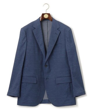 J.PRESS MEN 感動！？上品な見た目に着心地抜群なセットアップ【MECHANICAL】【超軽量 / 清涼感 / 洗える】 ハイパワーストレッチ リネンルックジャケット ネイビー系