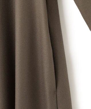 23区 ウールジョーゼット Aライン ワンピース ダークブラウン系