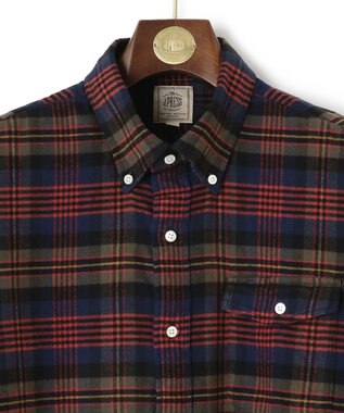 J.PRESS MEN マルチチェックコットンネルシャツ ネイビー系3