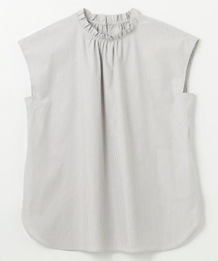 ANY 【抗菌防臭/速乾/手洗い可】エニィファンクション ノースリーブブラウス グレーストライプ