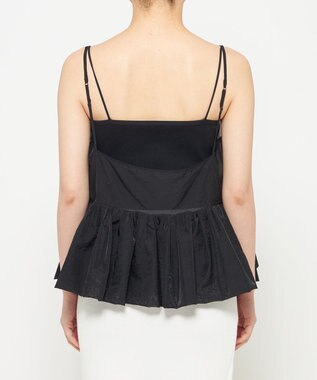 uncrave シアー オーガンジー ペプラム トップス ブラック（久慈暁子さん着用）