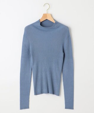 組曲 ホールガーメント ハイネックニット ブルー系