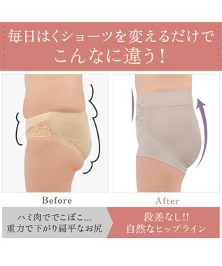 BRADELIS New York 【BRADELIS NewYork peace】綿混キャッチFITショーツ23 ブラデリス 補正下着 ナチュラルベージュ