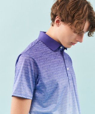 23区GOLF 【MEN】【UVケア/吸水速乾】グラデーションロゴ 半袖ポロシャツ ダルブルー系5
