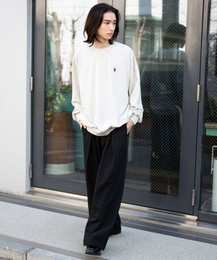 WEGO 【WEB限定/ユニセックス着用ITEM】別注USPOLOワンポイントPO 杢グレー