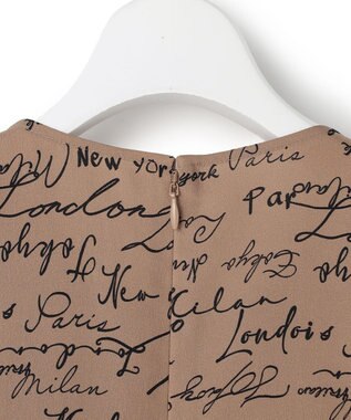 ICB 【30th ANNIVERSARY】5cityプリント ノースリーブワンピース バーントアンバー×ブラック