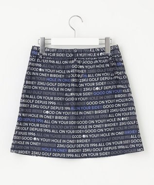 23区GOLF 【WOMEN】ロゴ総柄クールメッシュスカート ネイビー系5