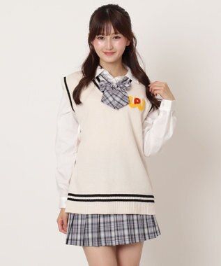 WEGO 【SCHOOLITEM】ワールドペガサスコラボベスト オフホワイト
