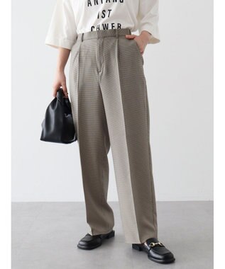 Green Parks きれいシルエットパンツ（ワイドストレート／柄） Gunclub Check