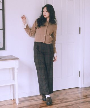 earth music&ecology ＴＲワイドパンツ Check