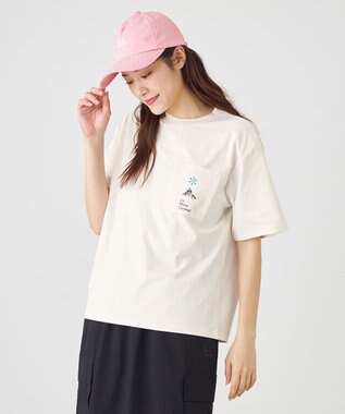SHARE PARK LADIES 【UVカット・吸水速乾・ストレッチ・軽量 】ロゴポケットTシャツ（S・Mサイズ） ホワイト系