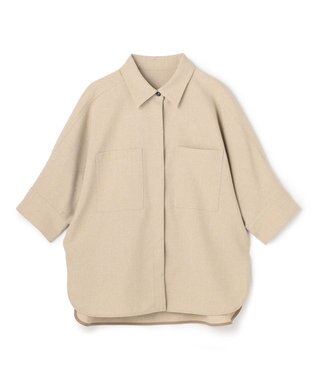 uncrave ウォッシャブルドライサップ ドルマンシャツ シャンブレーベージュ