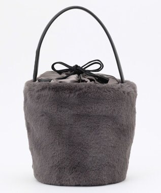 TOCCA 【ショルダー取り外し可能】MILKY TEA FURBAG ファーバッグ ライトグレー系